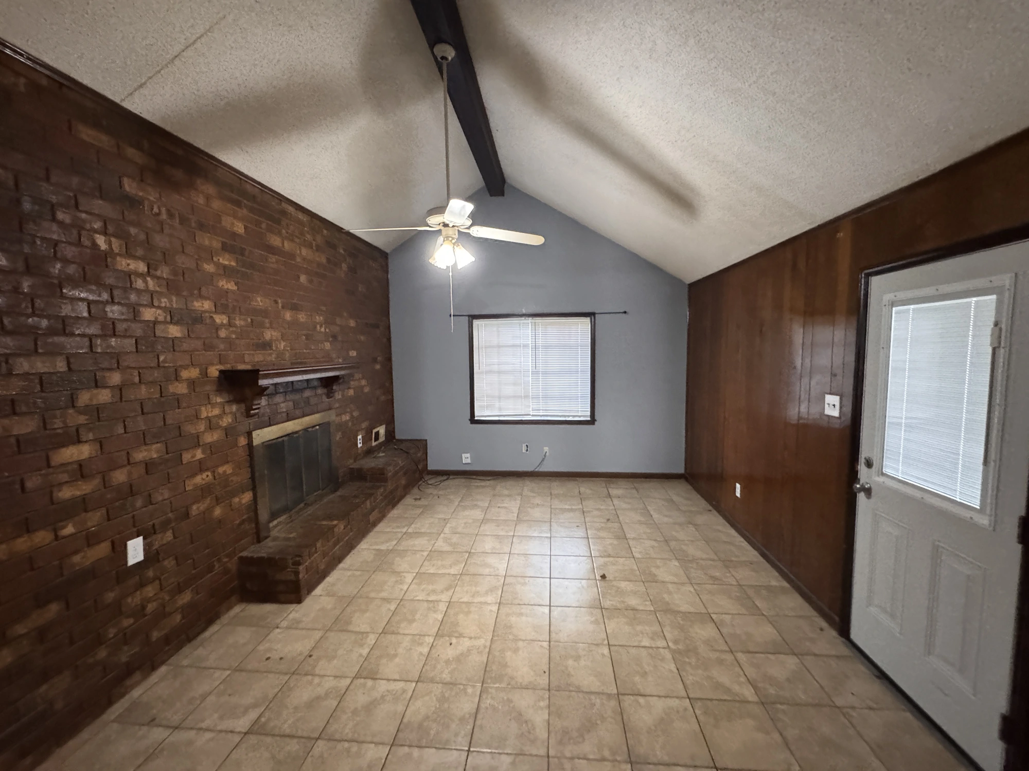 Whole-home Refresh - Project 01, Vaulted Living Room before renovation