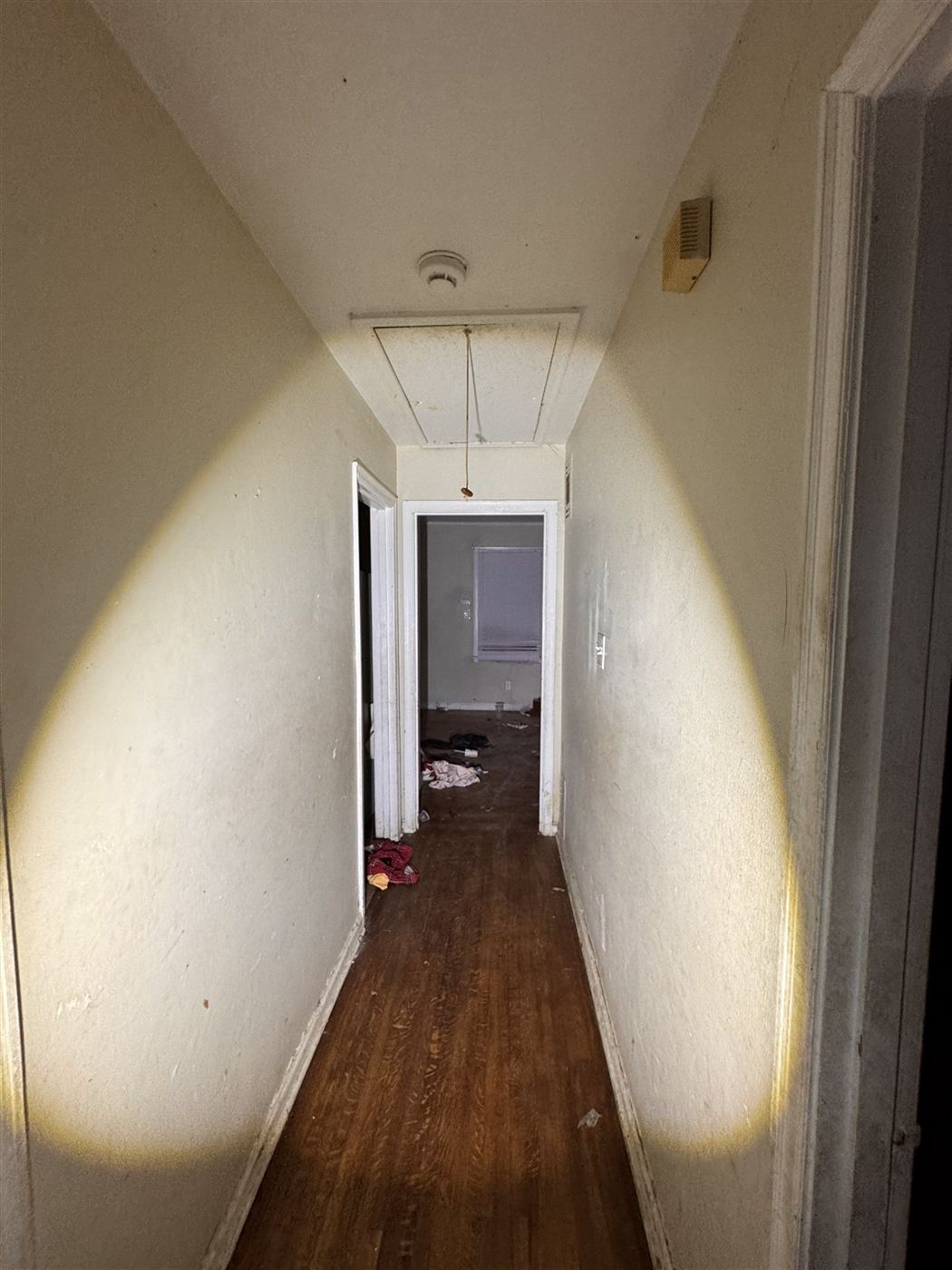 Hallway before renovation in Memphis, TN